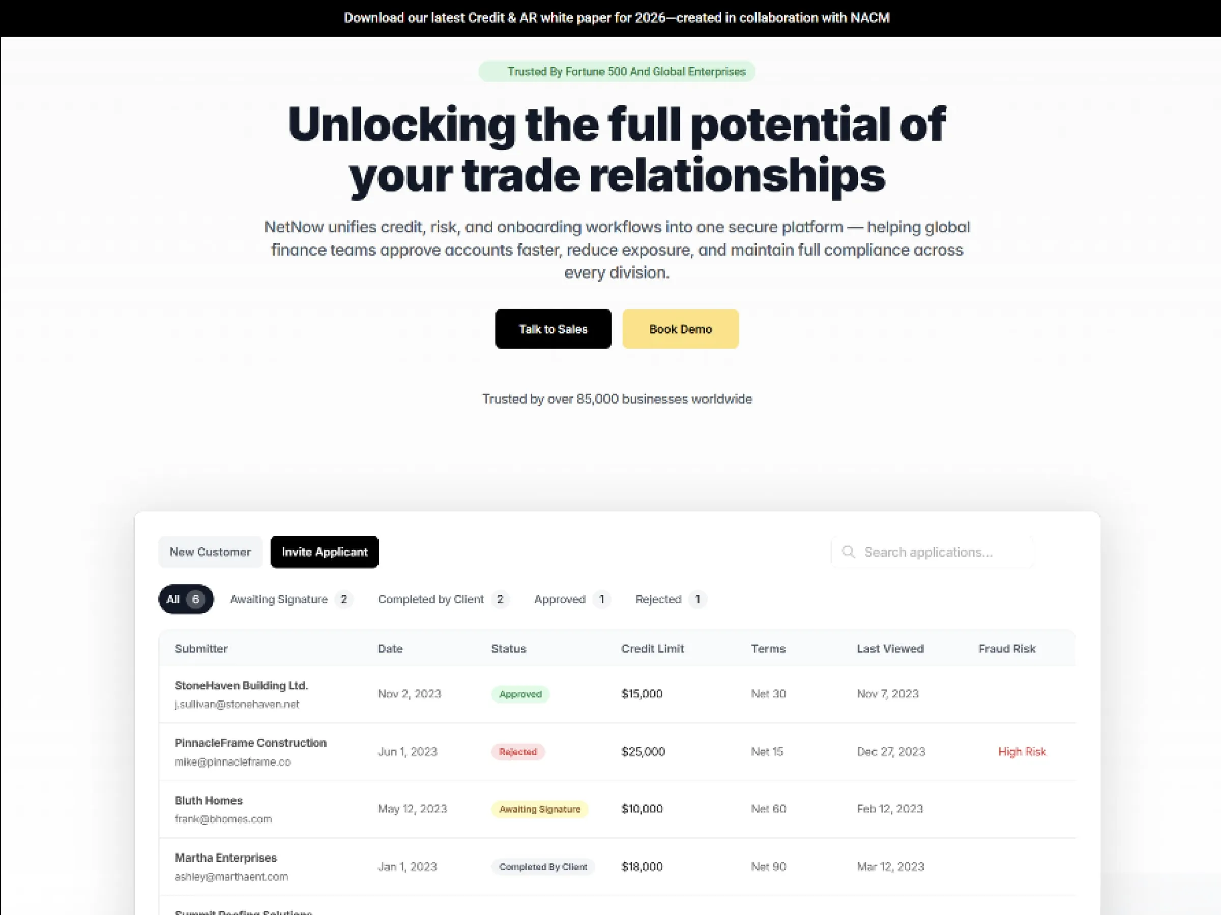 NetNow home page hero before and after the redesign: before