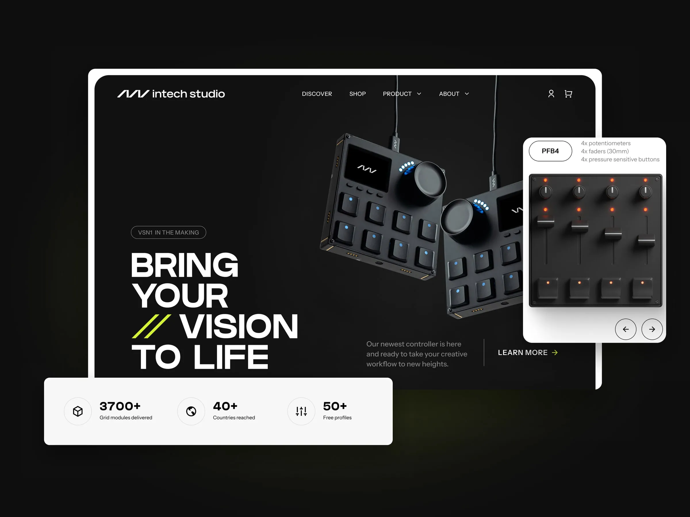VSN1 landing page hero