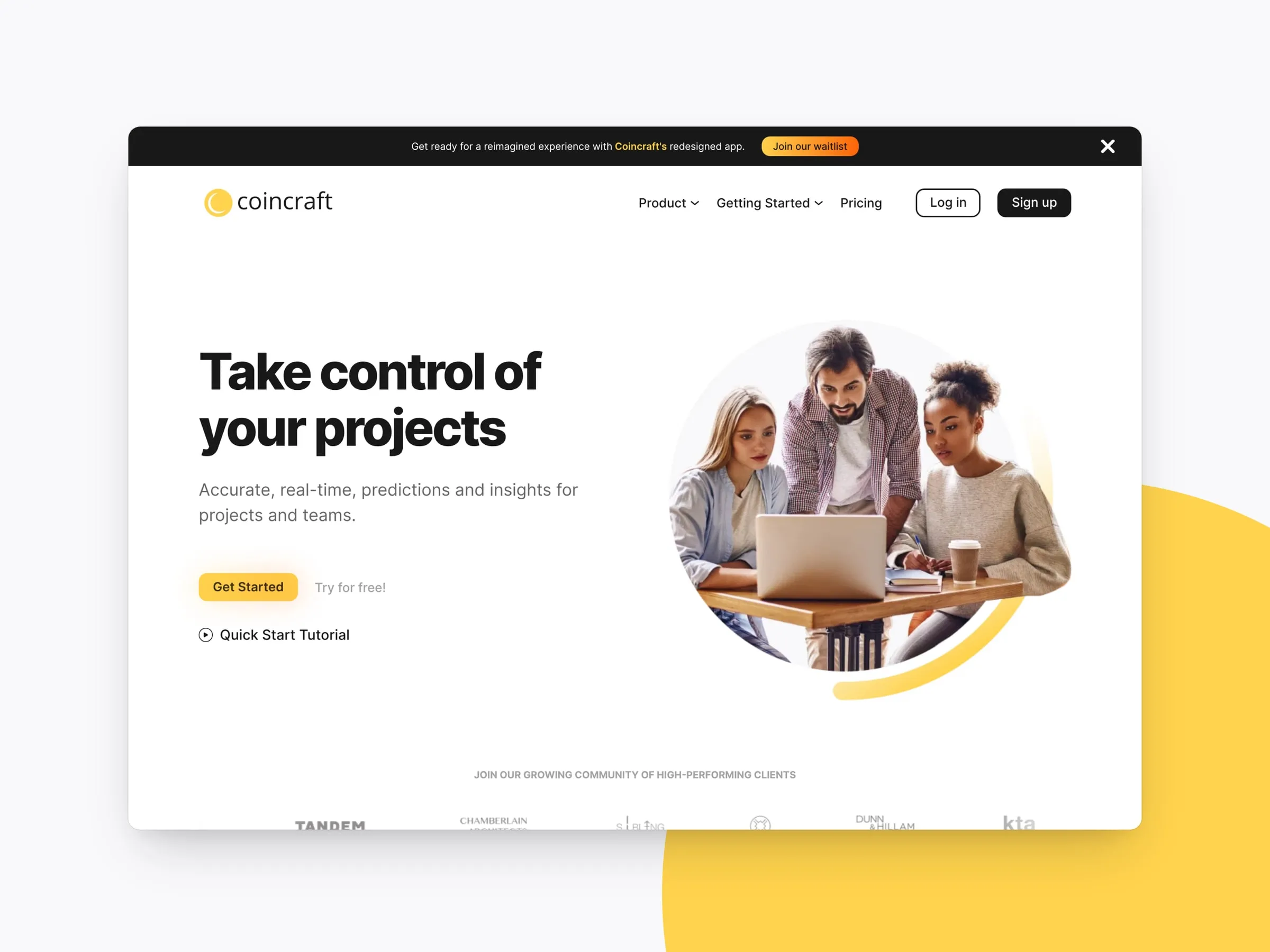 Coincraft homepage hero