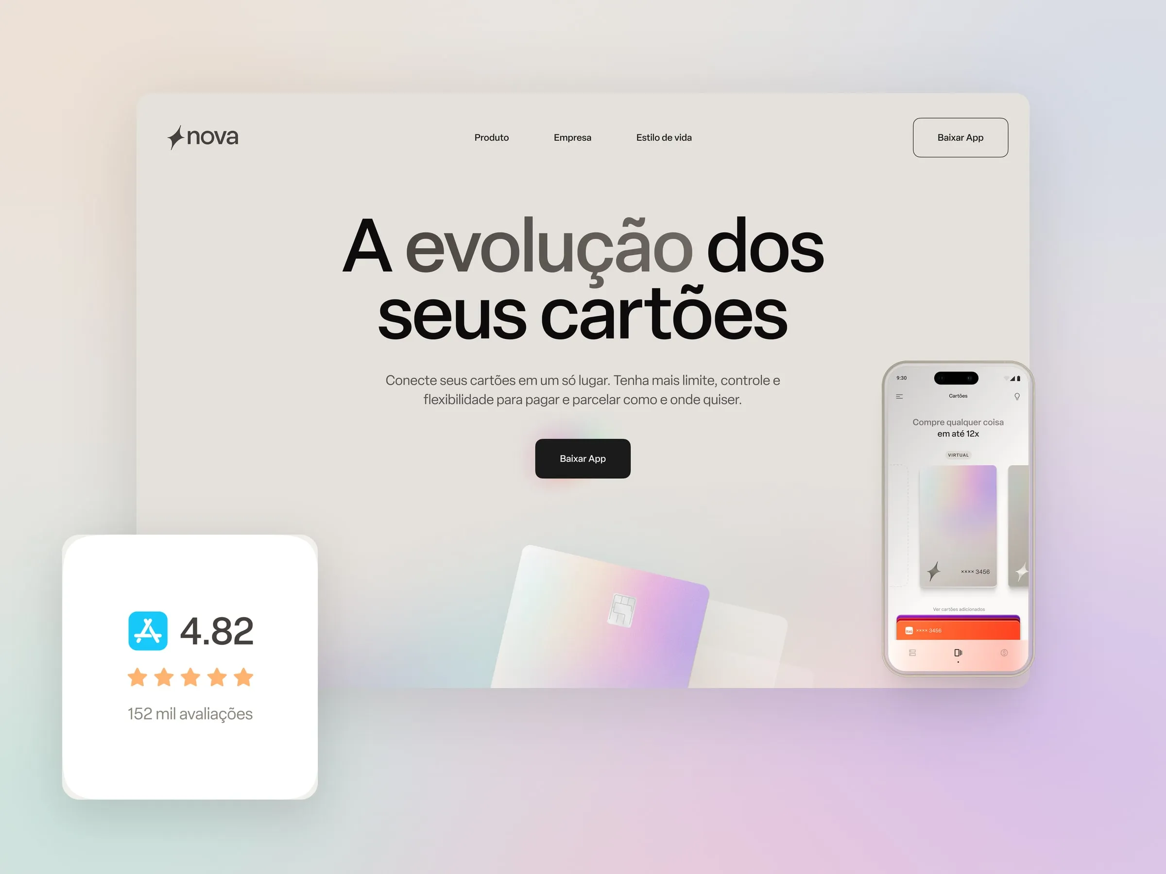Nova homepage hero