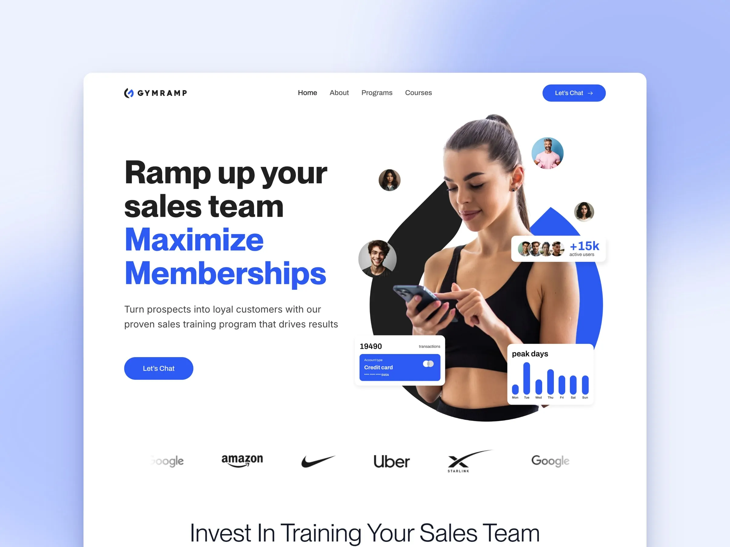 GymRamp homepage hero