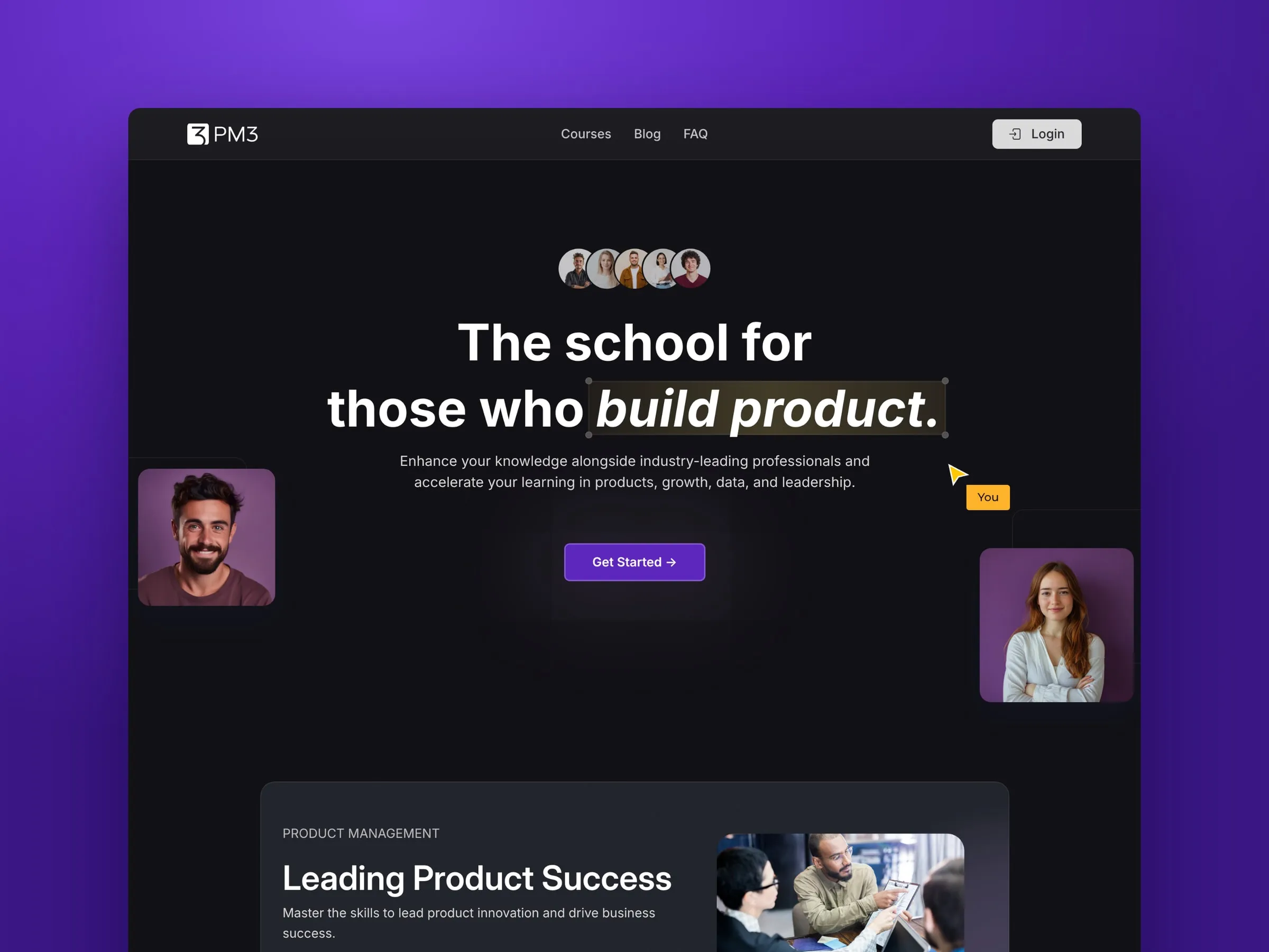 PM3 homepage hero