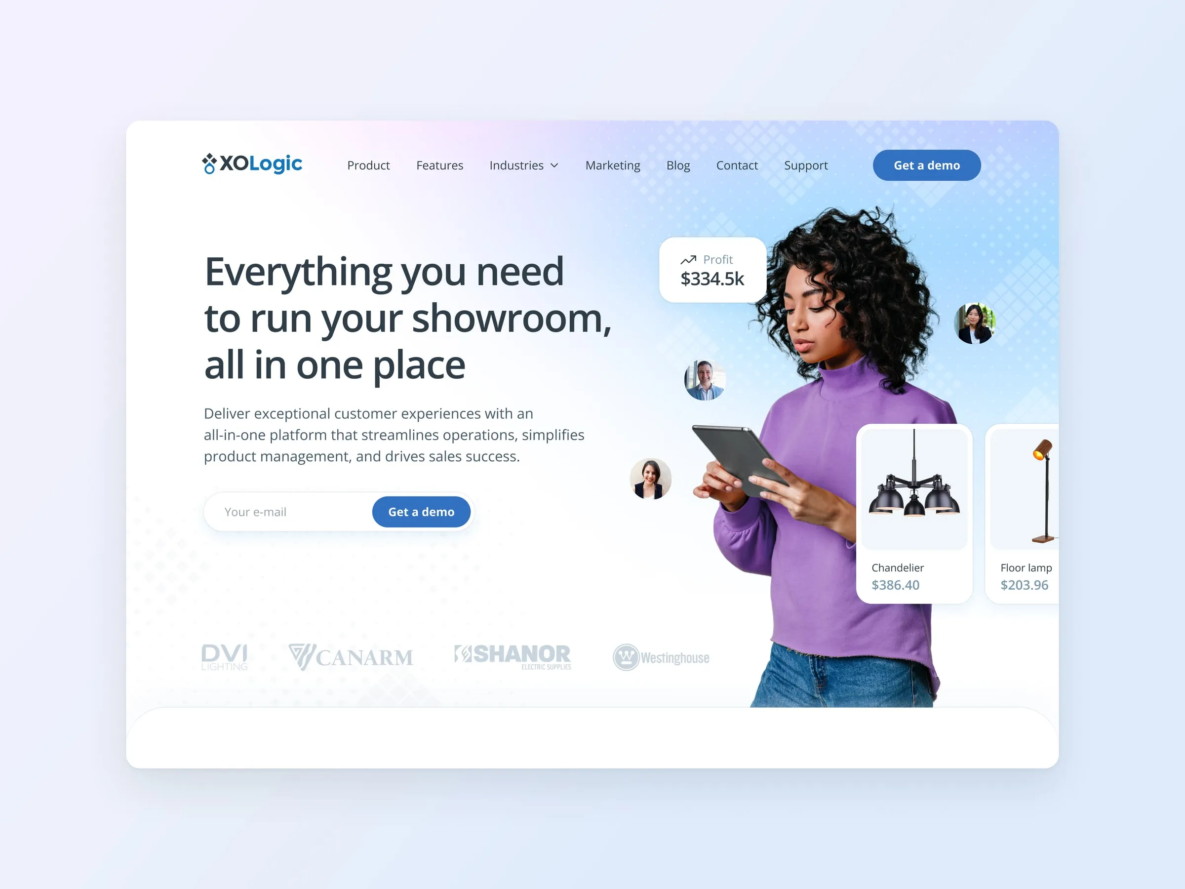 XOLogic homepage hero