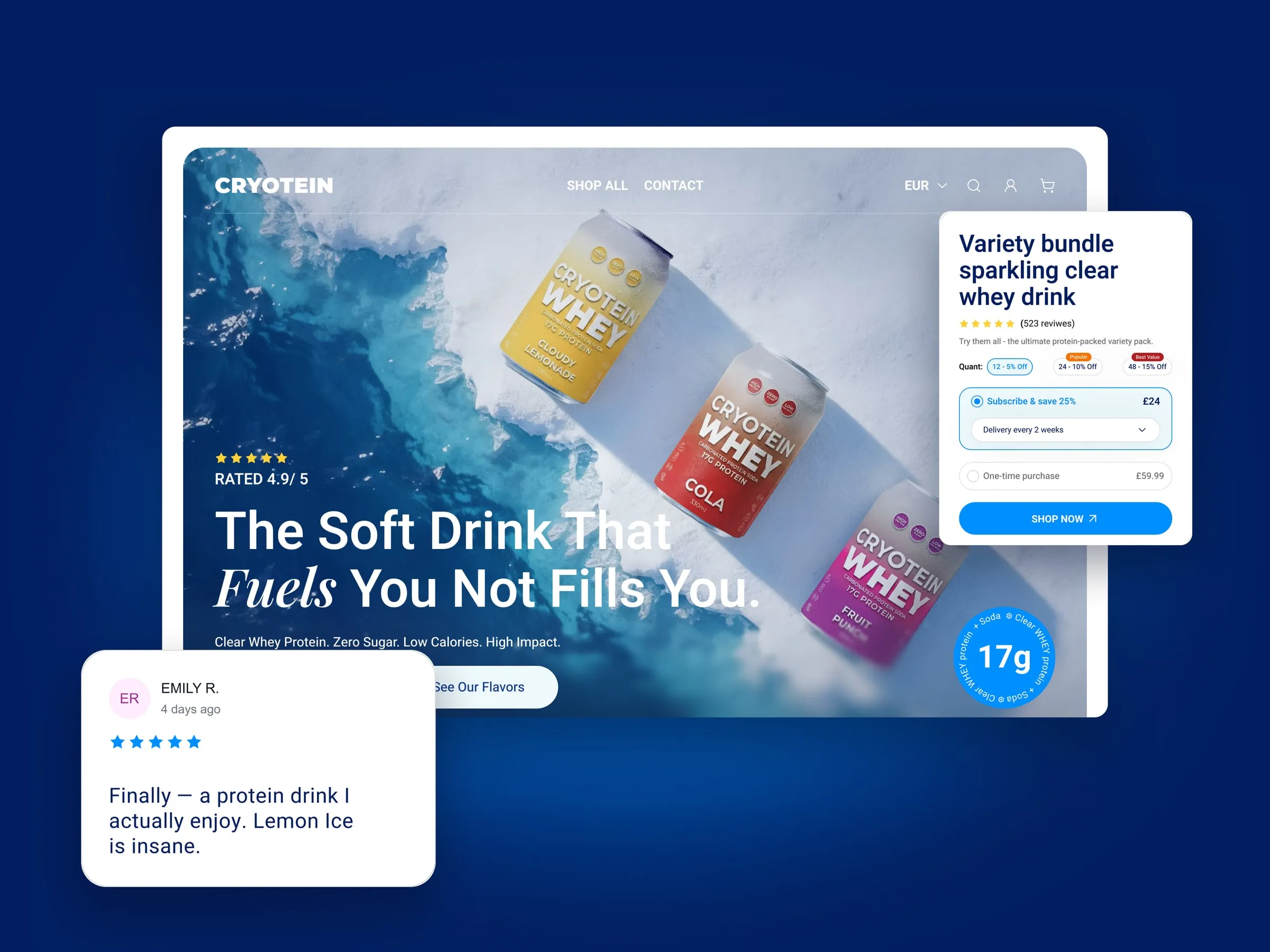 Cryotein store hero