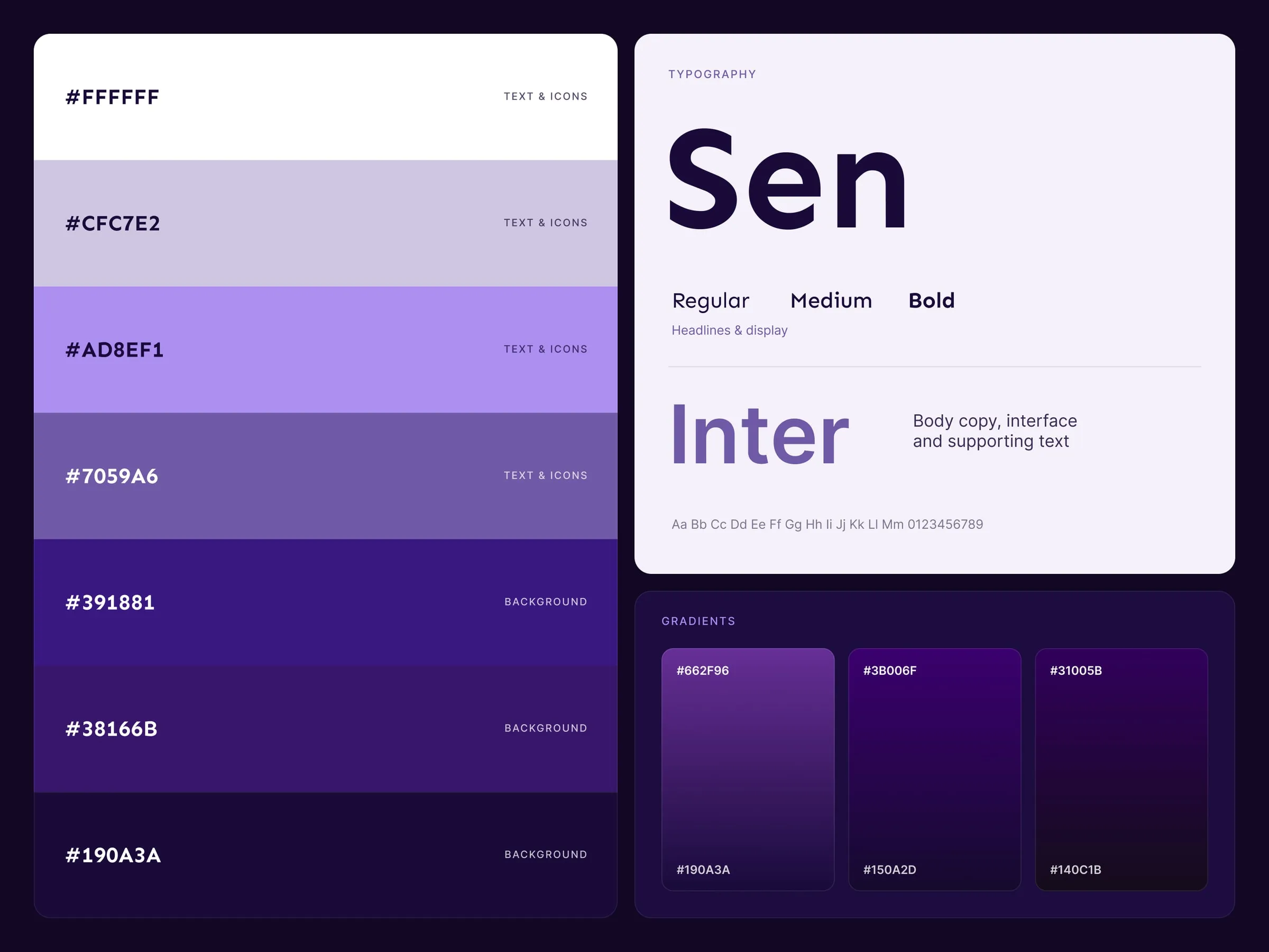 ChainPatrol brand kit colors, gradients and Sen and Inter type