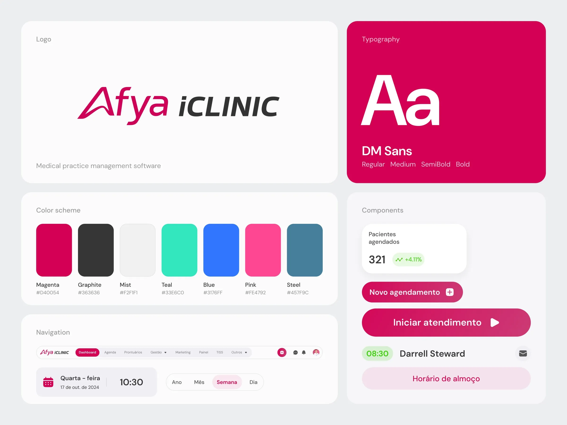 Afya iClinic brand details, type and colors