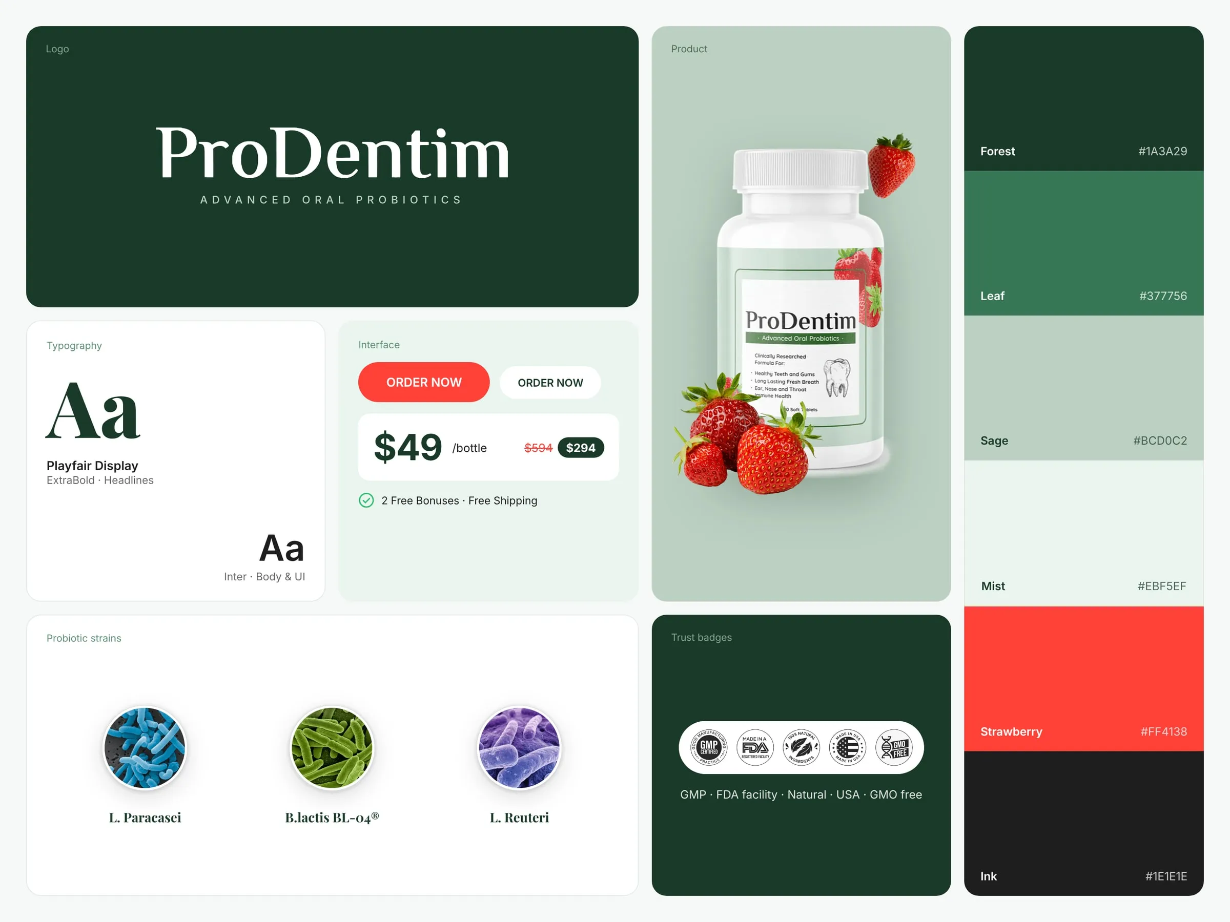 ProDentim brand details, type and colors