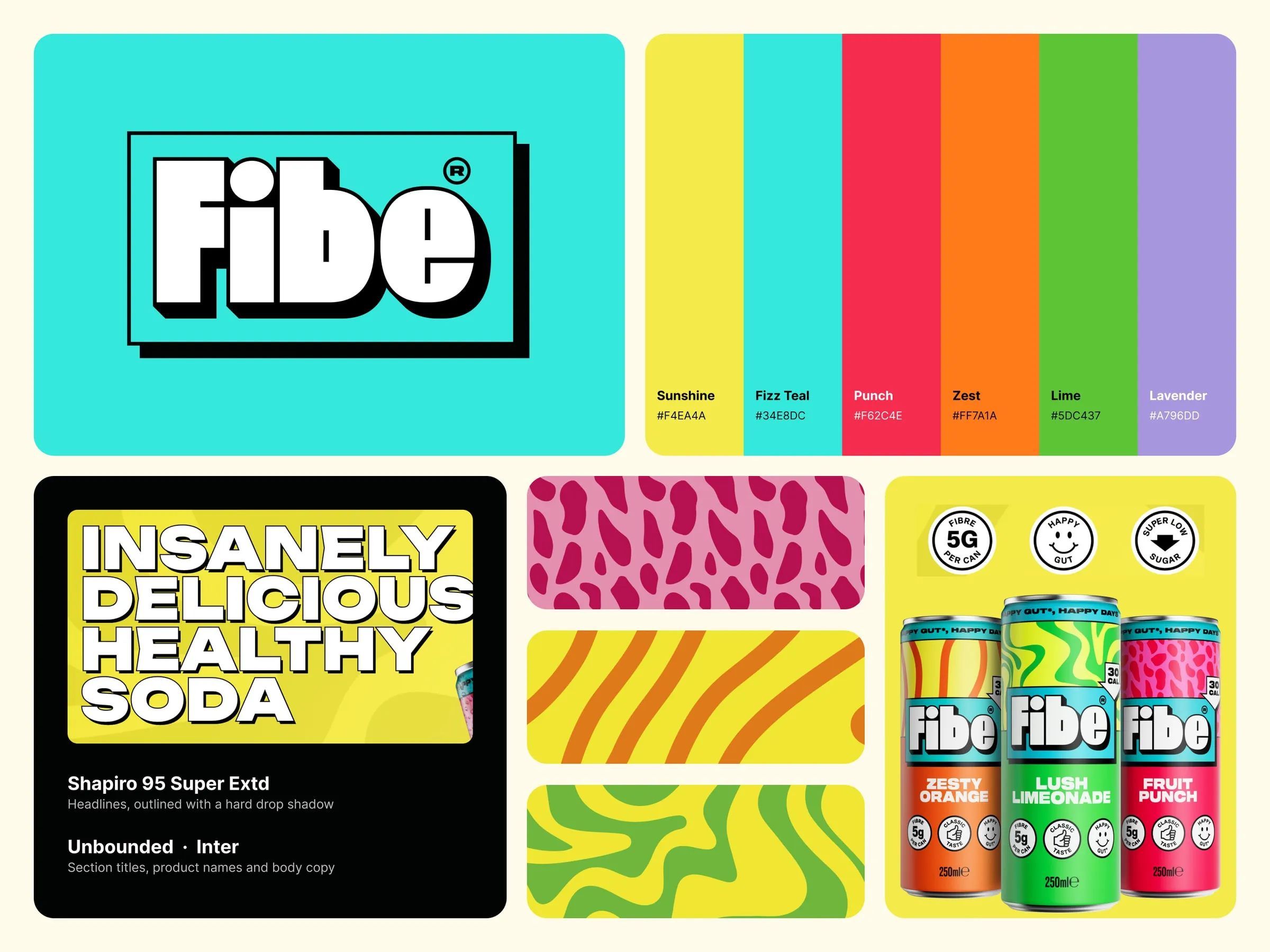 Fibe brand details, type and flavour colors