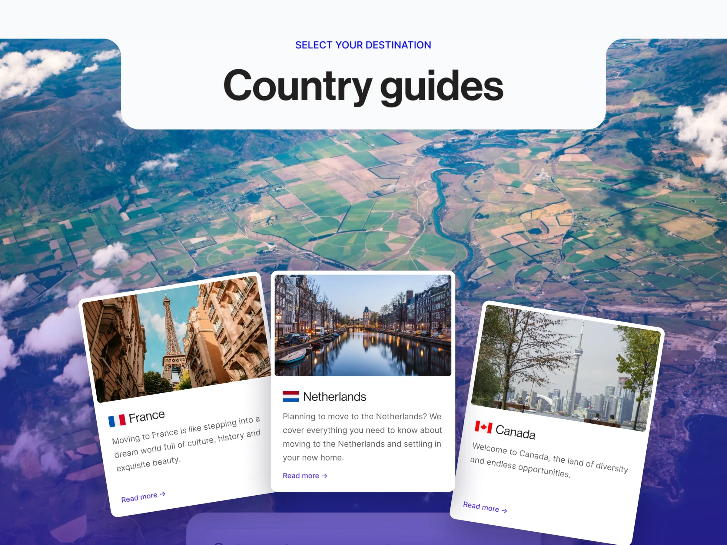 Relocately brand elements, colors, type, mobile menu and call-to-action blocks