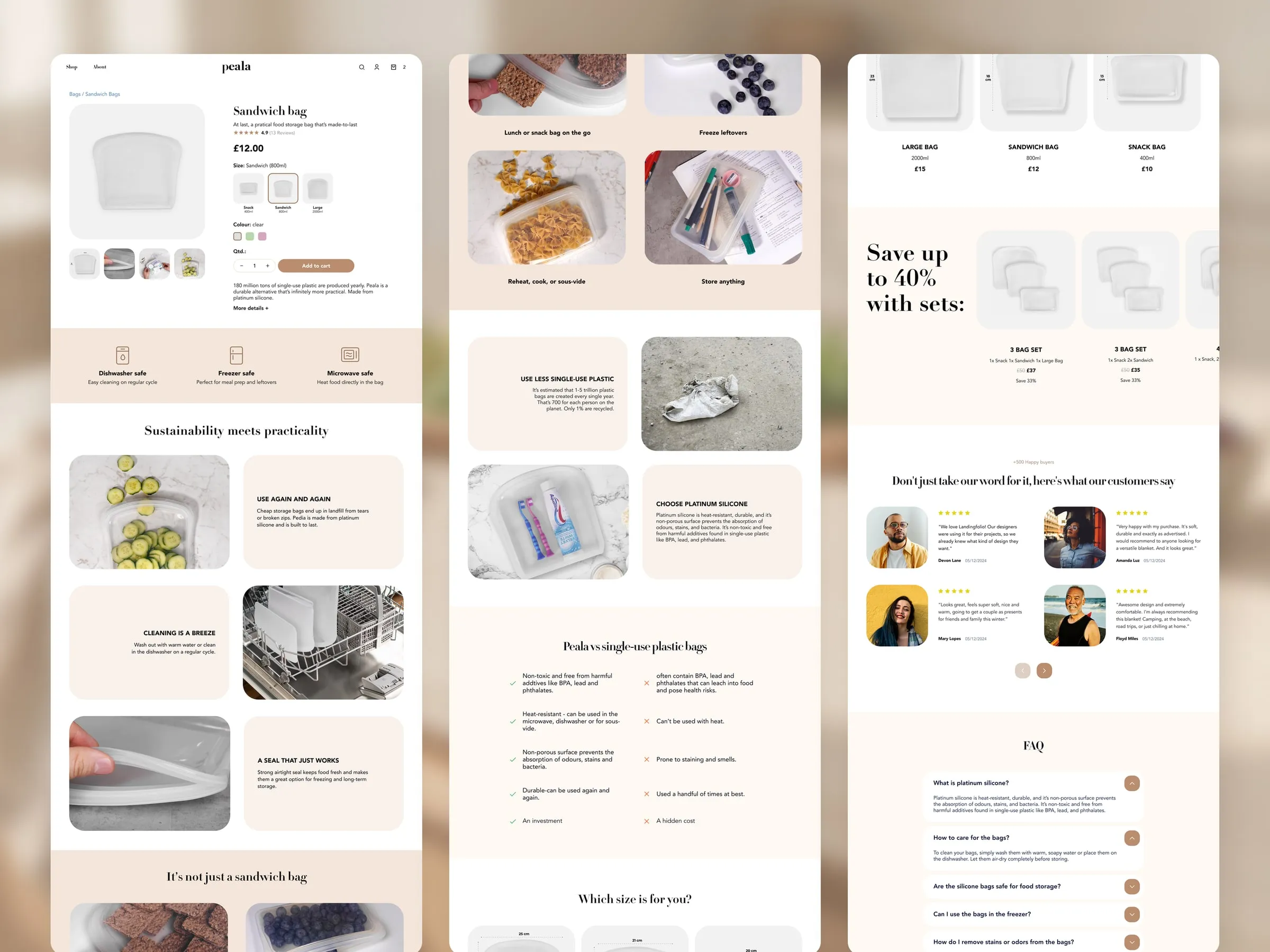 Peala product page
