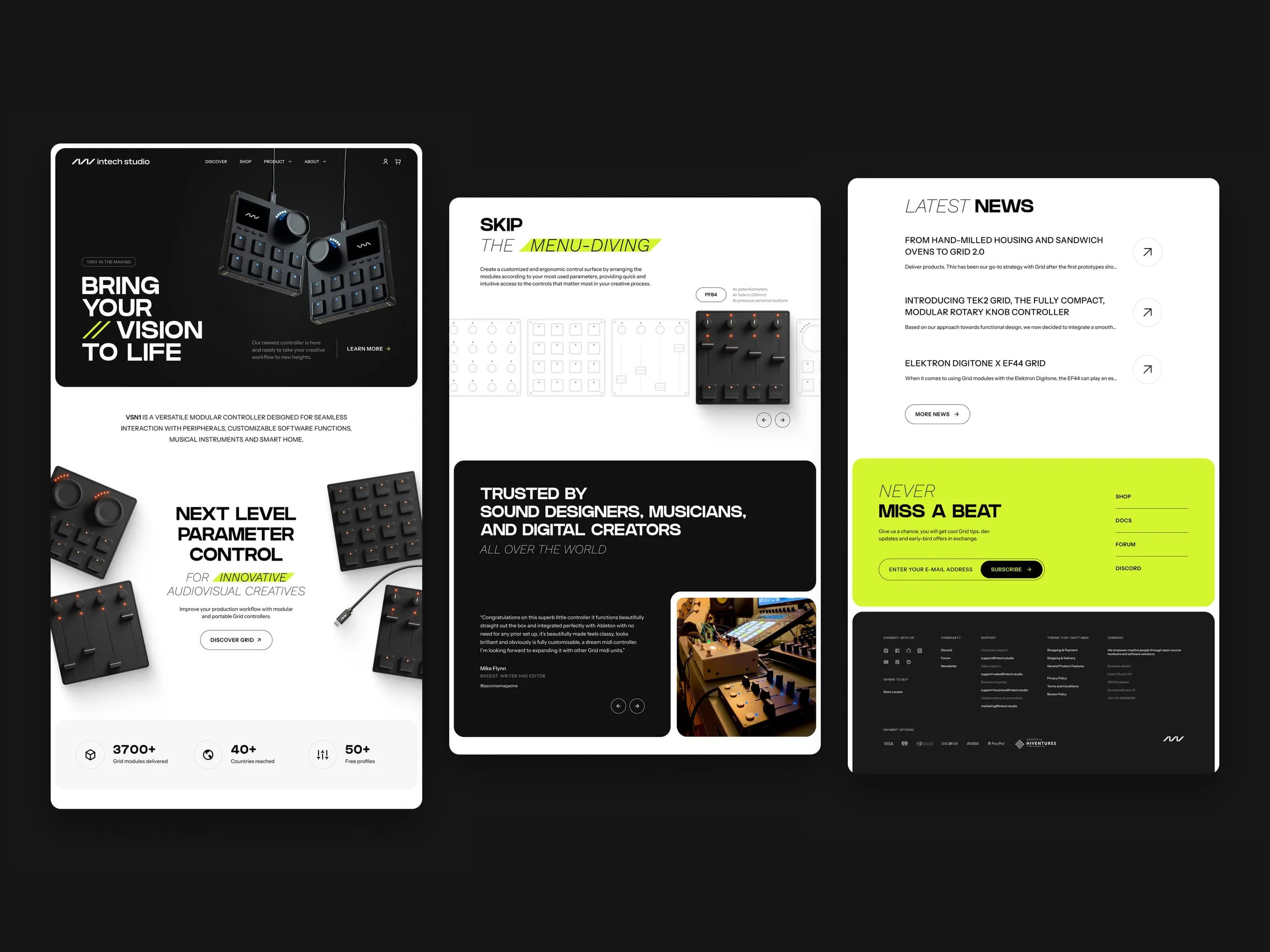 VSN1 landing page in full