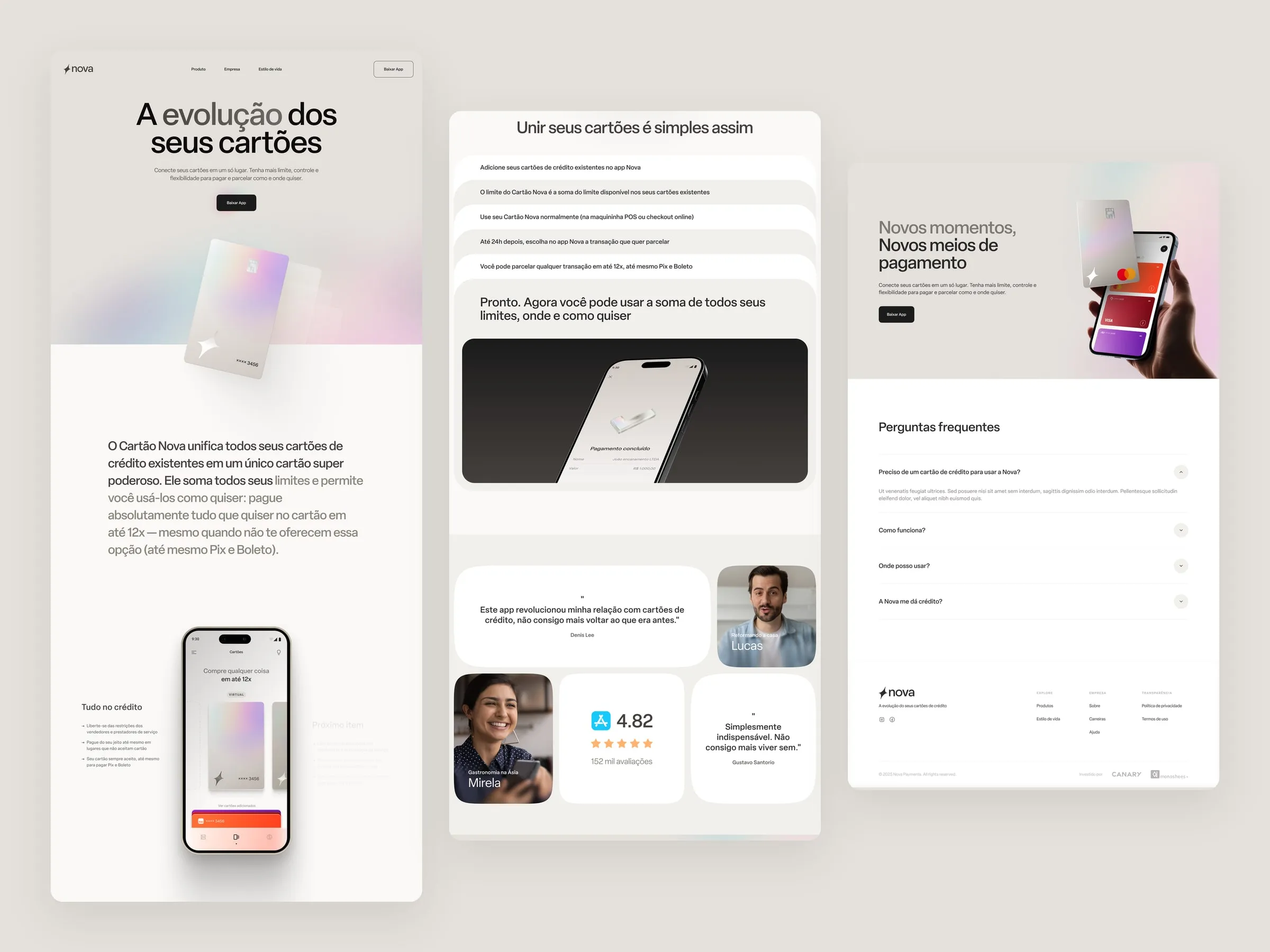 Nova homepage in full