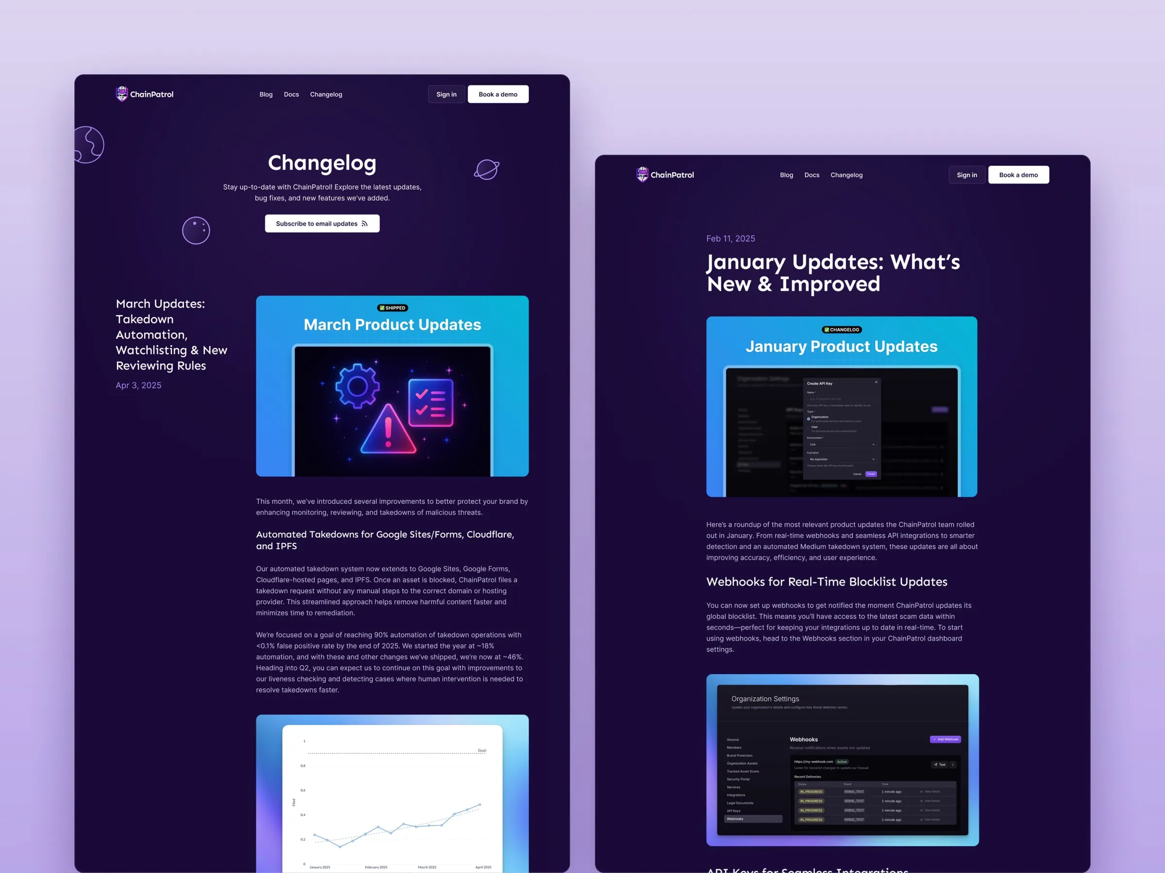 ChainPatrol changelog pages