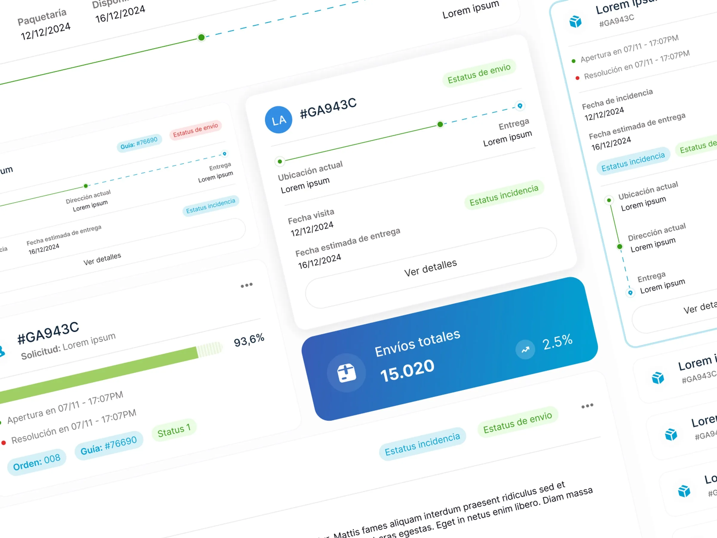 Envioclick shipment cards in perspective