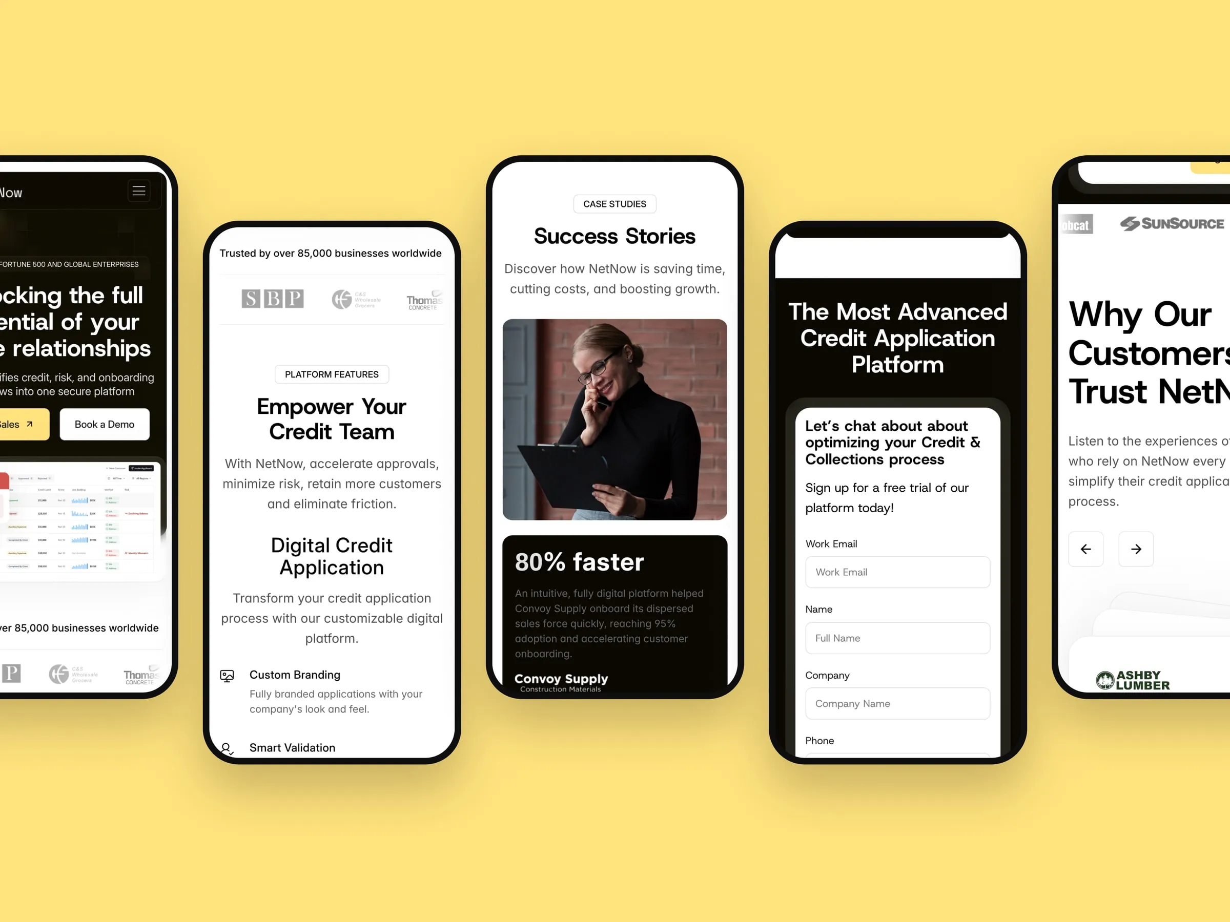 NetNow pages on mobile
