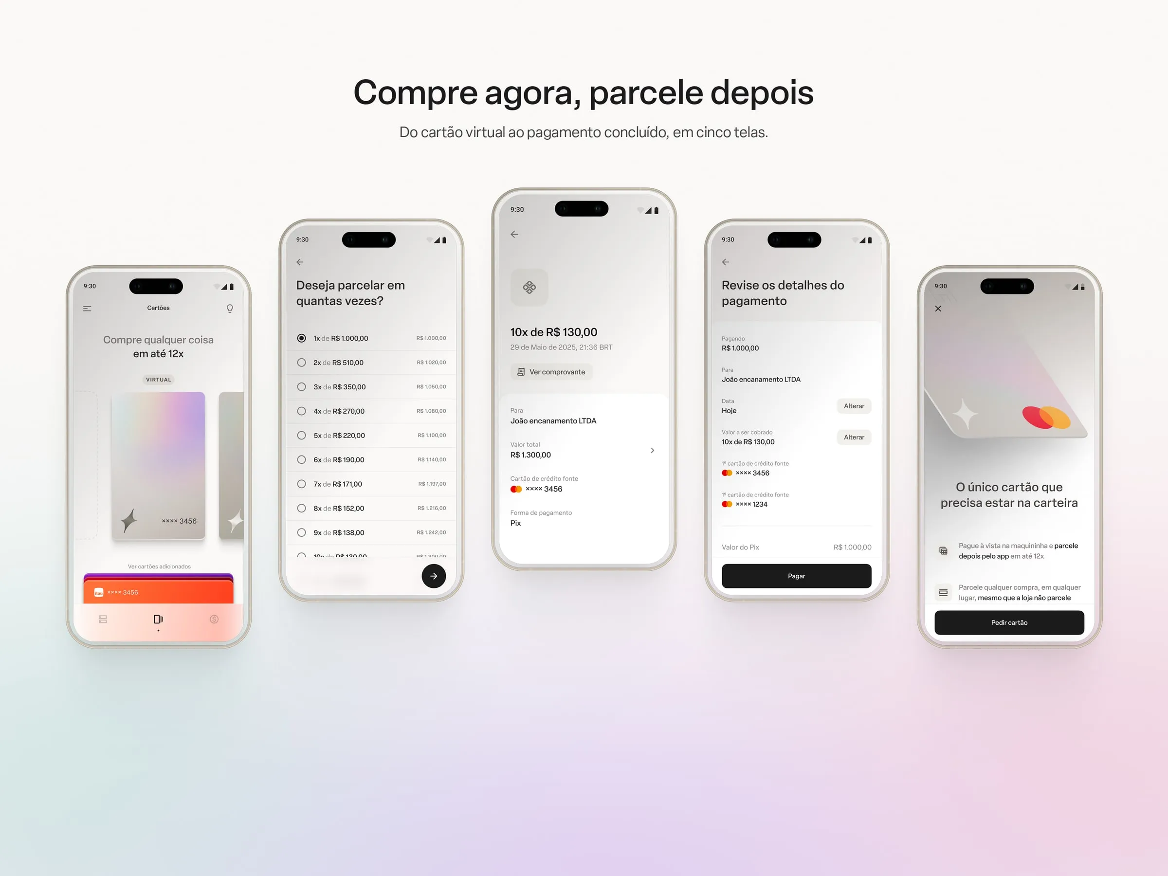 Nova app flow screens