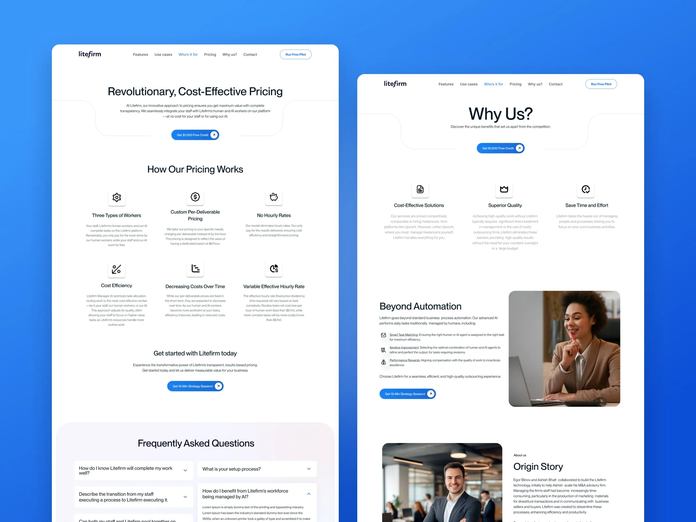 Litefirm pricing and why us pages