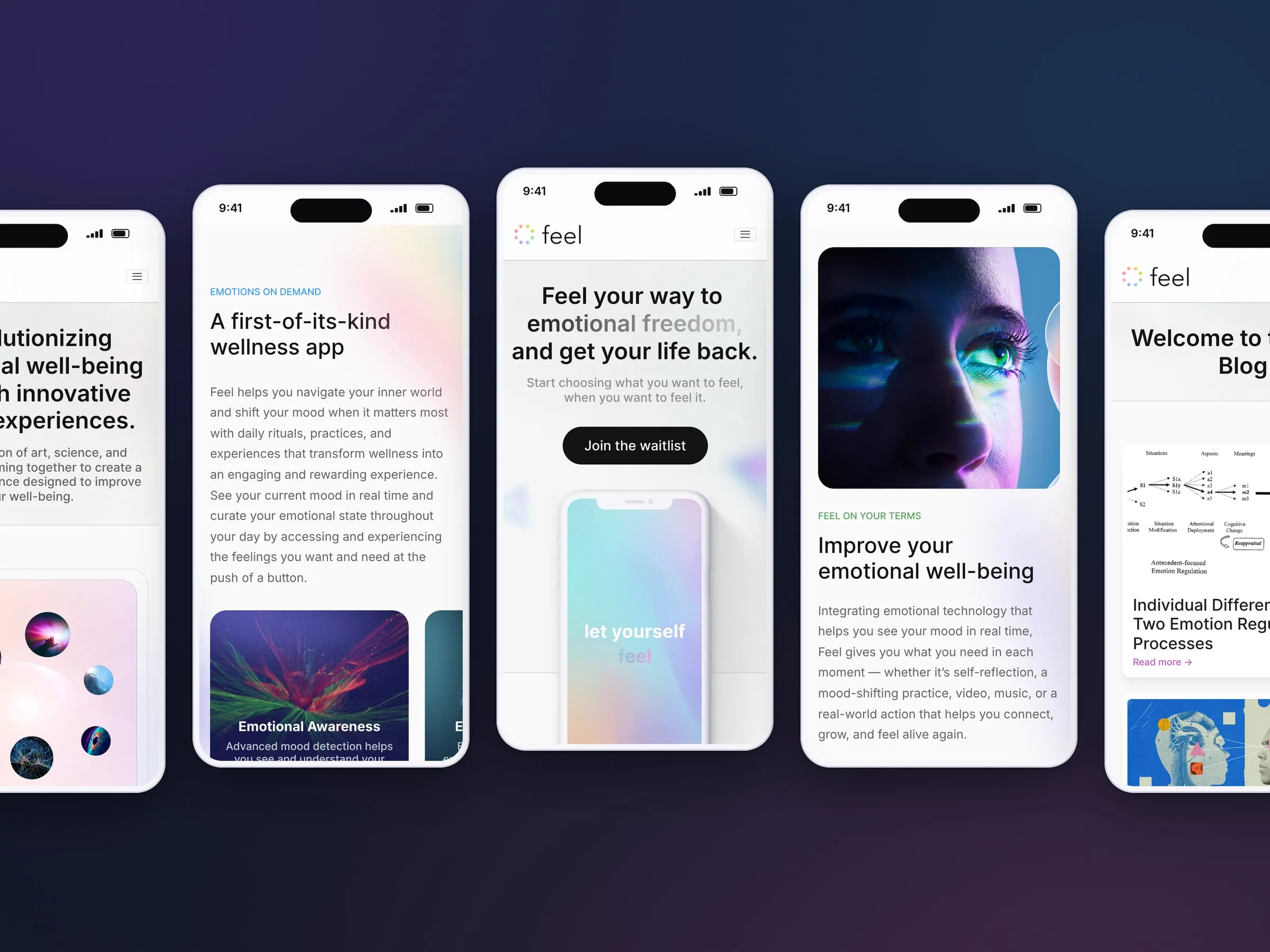 Feel pages on mobile