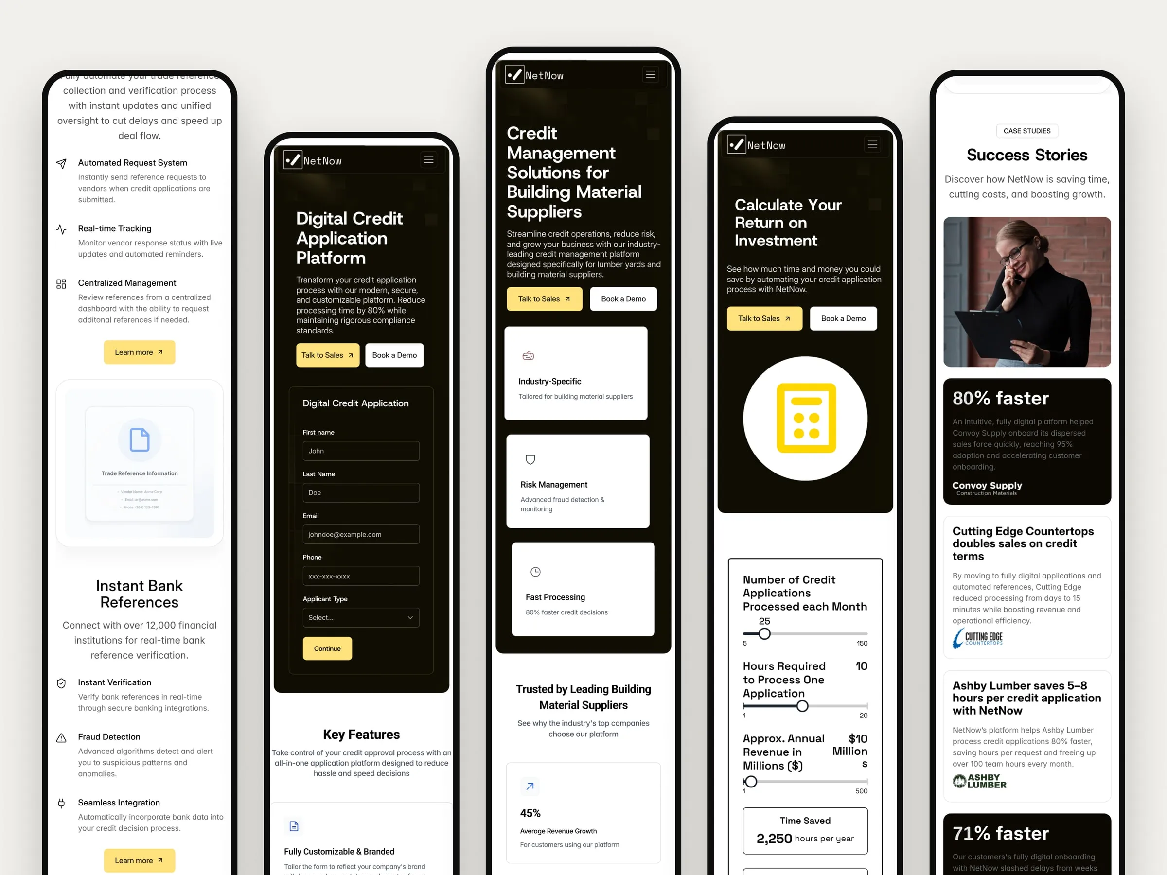 NetNow mobile pages in full scroll