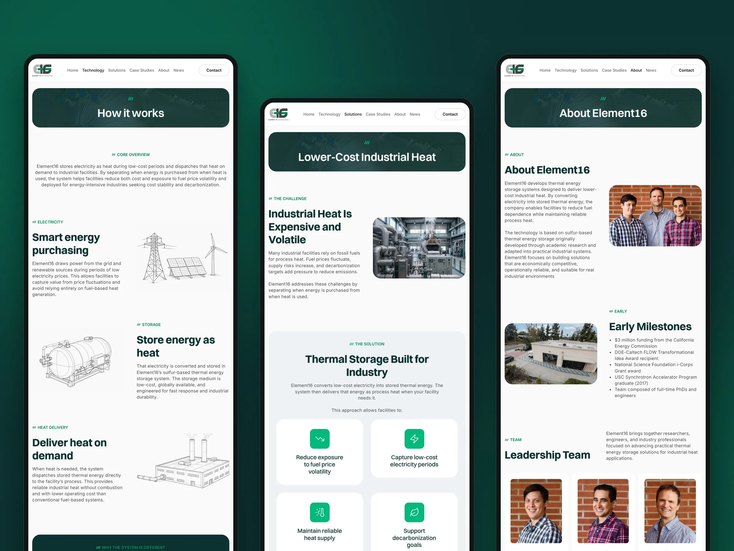 Element 16 inner pages on tablet