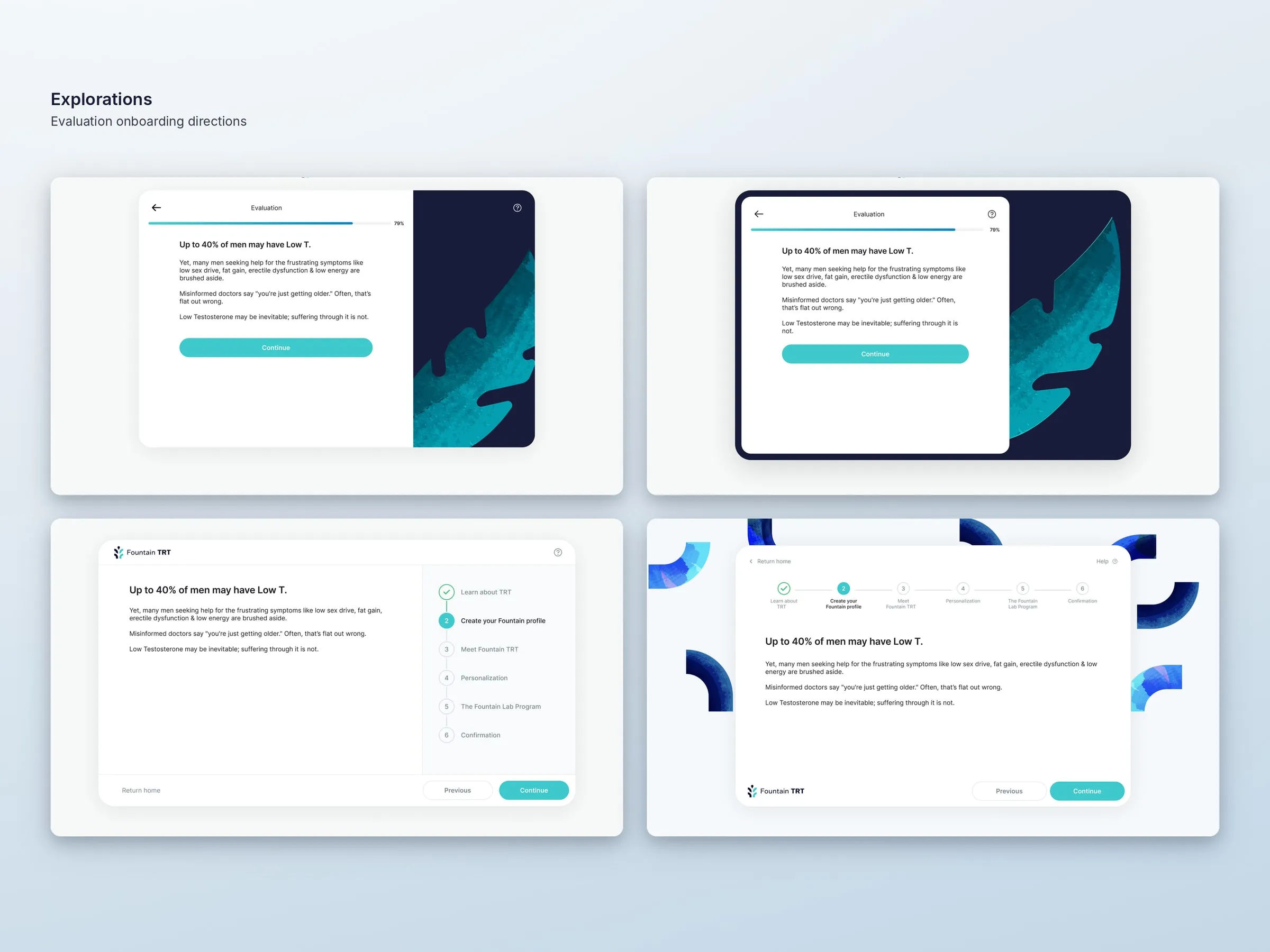 FountainTRT onboarding explorations